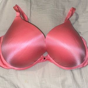 Victoria Secert plunge bra 38DD HOT PINK USED